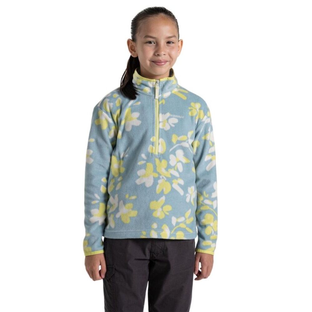 Craghoppers Childrens/Kids Embroidered Funnel Neck Sweatshirt / Sky Blue
